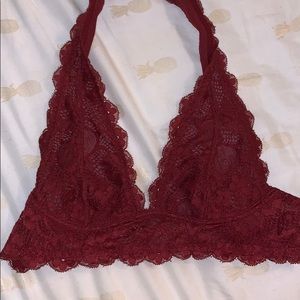 burgundy free people bra